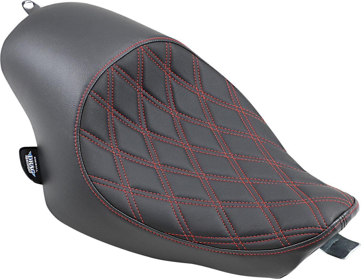 Drag Specialties Red Diamond Stitch 3/4 Solo Seat 2004-2022 Harley Sportster XL