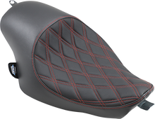 Drag Specialties Red Diamond Stitch 3/4 Solo Seat 2004-2022 Harley Sportster XL