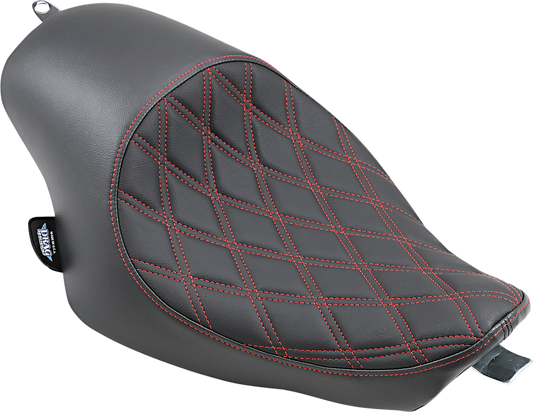 Drag Specialties Red Diamond Stitch 3/4 Solo Seat 2004-2022 Harley Sportster XL