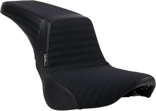 Le Pera Kickflip Gripp Tape 2-Up Motorcycle Seat for 2018-2025 Harley Softail