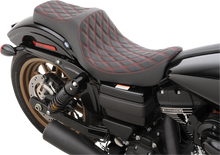 Drag Specialties Predator III Red Stitch Seat for 2006-17 Harley Dyna Models