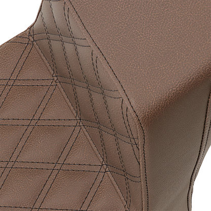 Saddlemen Brown Step Up Front Lattice Gel Seat for 2018-2023 Indian Scout Bobber