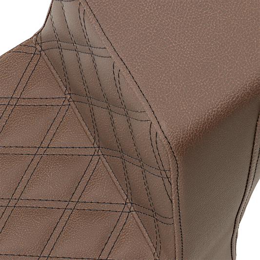 Saddlemen Brown Step Up Front Lattice Gel Seat for 2018-2023 Indian Scout Bobber
