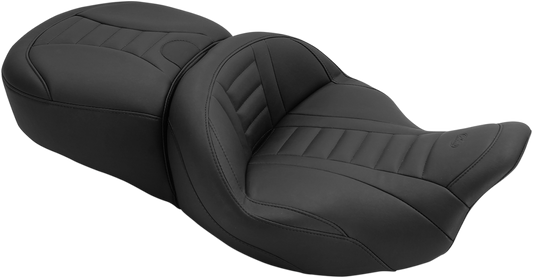 Mustang Deluxe Tour Stitched Seat fits 2008-2024 Harley Davidson Touring 79006