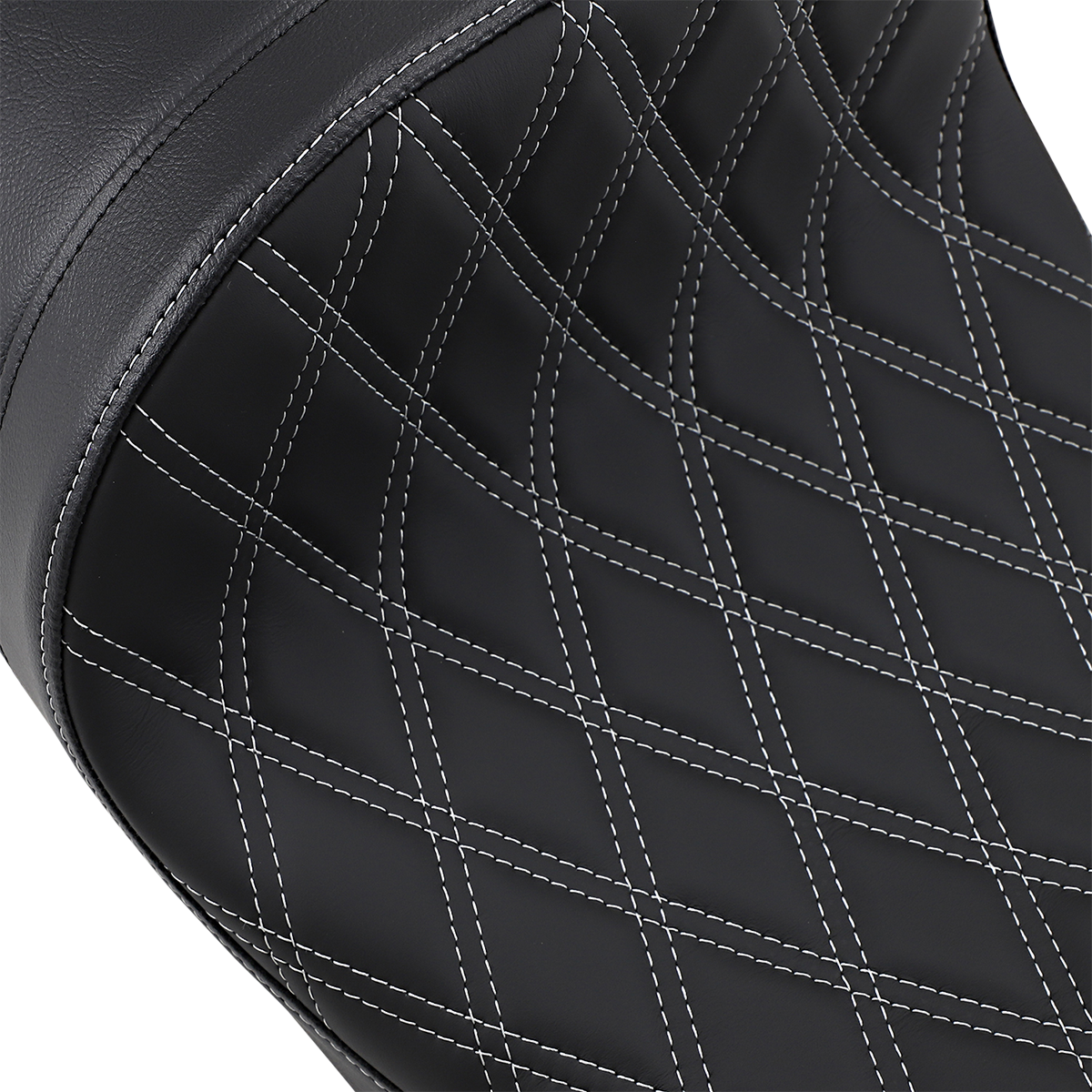 Drag Specialties Silver Stitch Low Profile Solo Seat fits 2008-24 Harley Touring