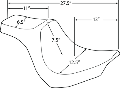 Drag Specialties Predator III Seat fits 2018-23 Harley Softail Fat Boy 114 FLFBS