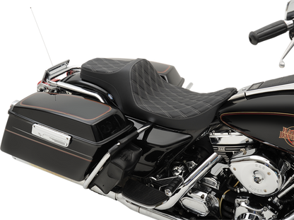 Drag Specialties Diamond Stitch Predator III Seat fits 1997-2007 Harley Touring