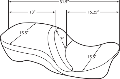 Drag Specialties Backrest Compatible Seat for 2009-2023 Harley Touring FLHR FLTR