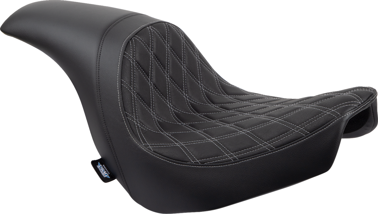 Drag Specialties Predator Silver Diamond Seat 2018-2025 Harley Softail Low Rider