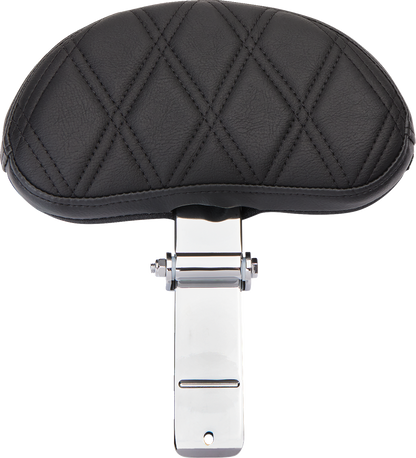 Drag Specialties EZ Glide II Diamond Stitch Small Backrest for Harley Davidson