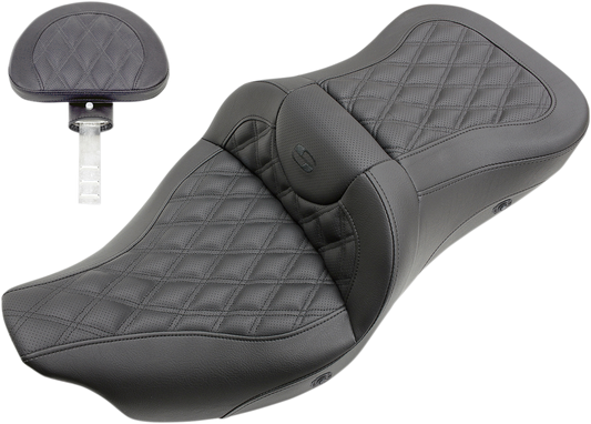 Saddlemen Roadsofa Heated Seat with Backrest for 2009-2023 Harley Tri Glide