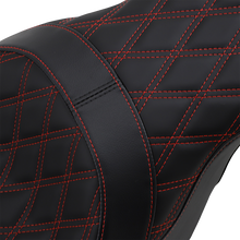 Drag Specialties Predator Red Diamond Stitch Seat 2008-2025 Harley Touring FLHXS