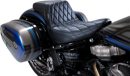 Le Pera Kickflip Diamond Stitch Seat 2018-25 Harley Softail FXLR  Low Rider FLSB