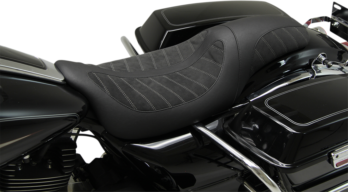 Mustang Kodlin Signature Series Alcantara Seat fits 2008-24 Harley Touring 76292