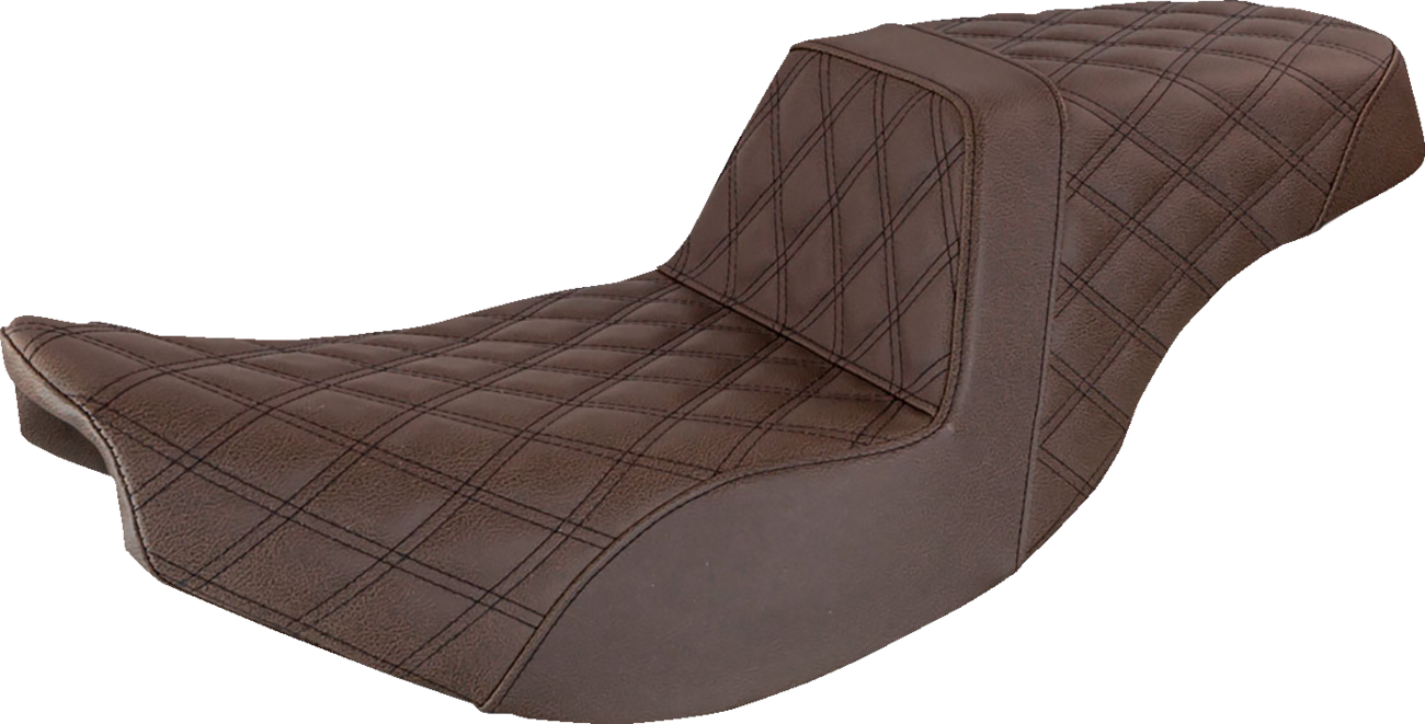 Saddlemen Brown Step Up Lattice Seat fits 2014-2022 Indian Chieftain Roadmaster