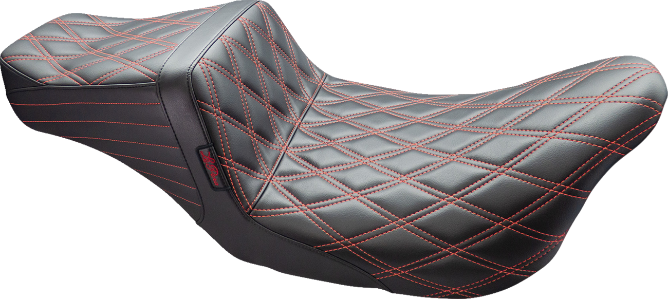 Le Pera Tailwhip Red Diamond Seat fits 2008-2024 Harley Touring LK-587DD-RED