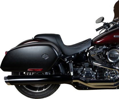 Drag Specialties Predator Silver Diamond Seat 2018-2025 Harley Softail Low Rider