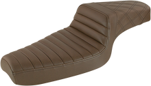 Saddlemen Brown Step Up Tuck-n-Roll & Lattice Seat for 1979-03 Harley Sportster