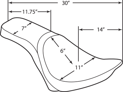 Drag Specialties Predator Seat 1984-99 Harley Davidson Softail Heritage Springer