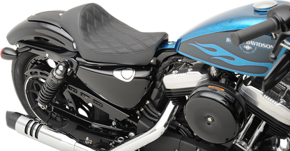 Drag Specialties Black Diamond Stitch Cafe Solo Seat 2010-2022 Harley Sportster