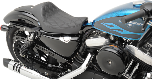 Drag Specialties Black Diamond Stitch Cafe Solo Seat 2010-2022 Harley Sportster