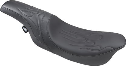 Drag Specialties Predator Flame Stitch Seat fits for 1997-07 Harley Touring FLHR
