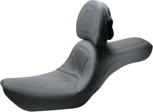 Saddlemen Black Backrest King Seat for 1996-2003 Harley Dyna Wide Glide FXDWG