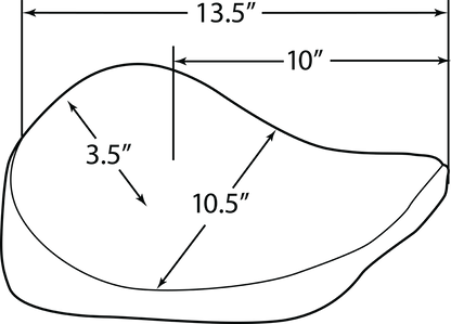 Drag Specialties Bobber Smooth Vinyl Solo Seat for 2010-2022 Harley Sportster