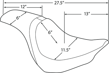 Drag Specialties Smooth Predator Seat for 2018-2023 for Harley Softail Fat Boy