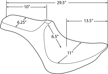 Drag Specialties Predator Seat fits 1984-1999 Harley Softail Fat Boy Heritage