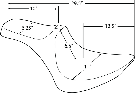 Drag Specialties Predator Seat fits 1984-1999 Harley Softail Fat Boy Heritage