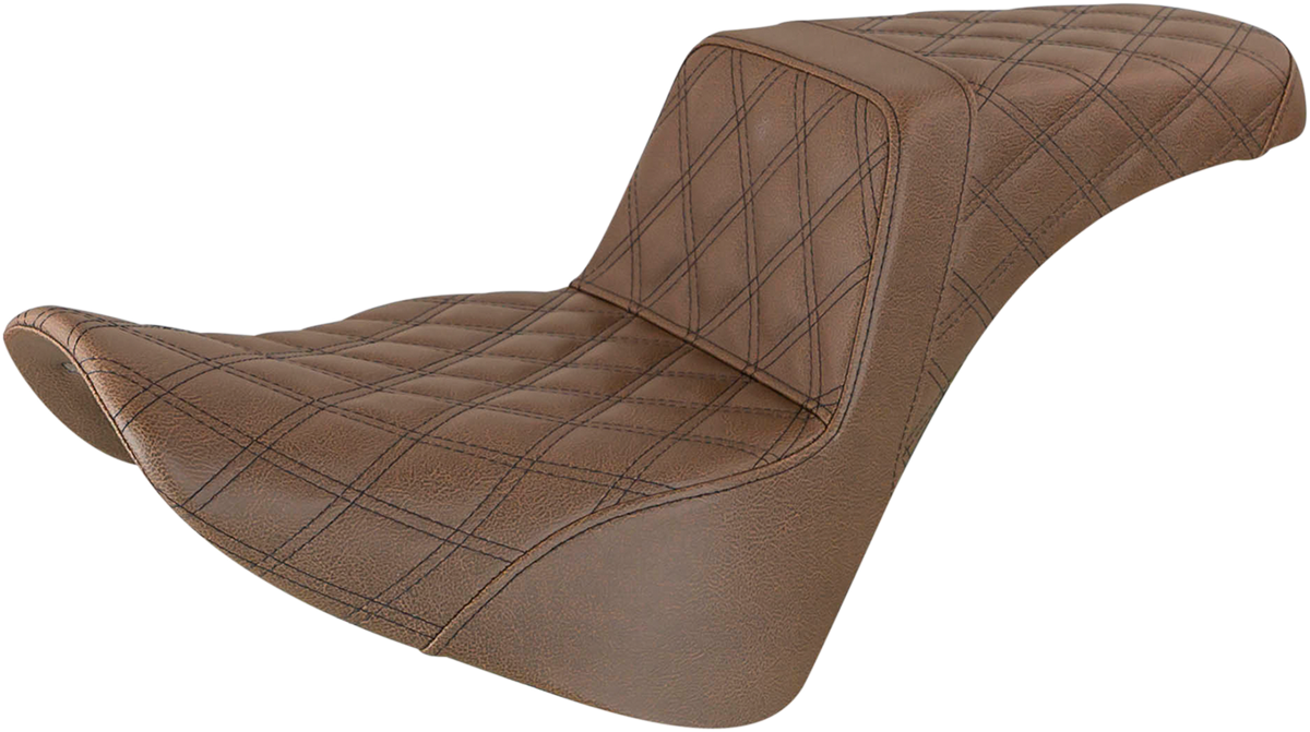 Saddlemen Step Up Brown Seat for 2018-22 Harley Softail FLSL FLHC FLDE Heritage