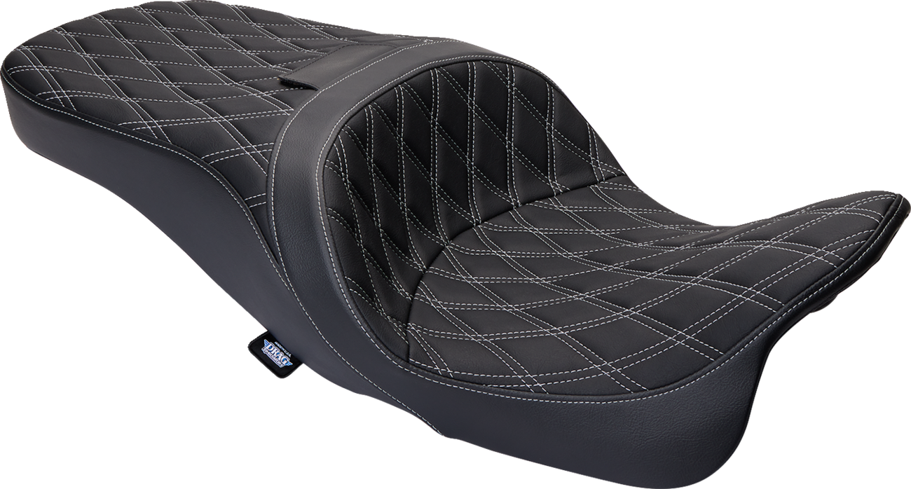 Drag Specialties Freedom Silver Diamond Seat fits 2009-2024 Harley Touring  FLHX