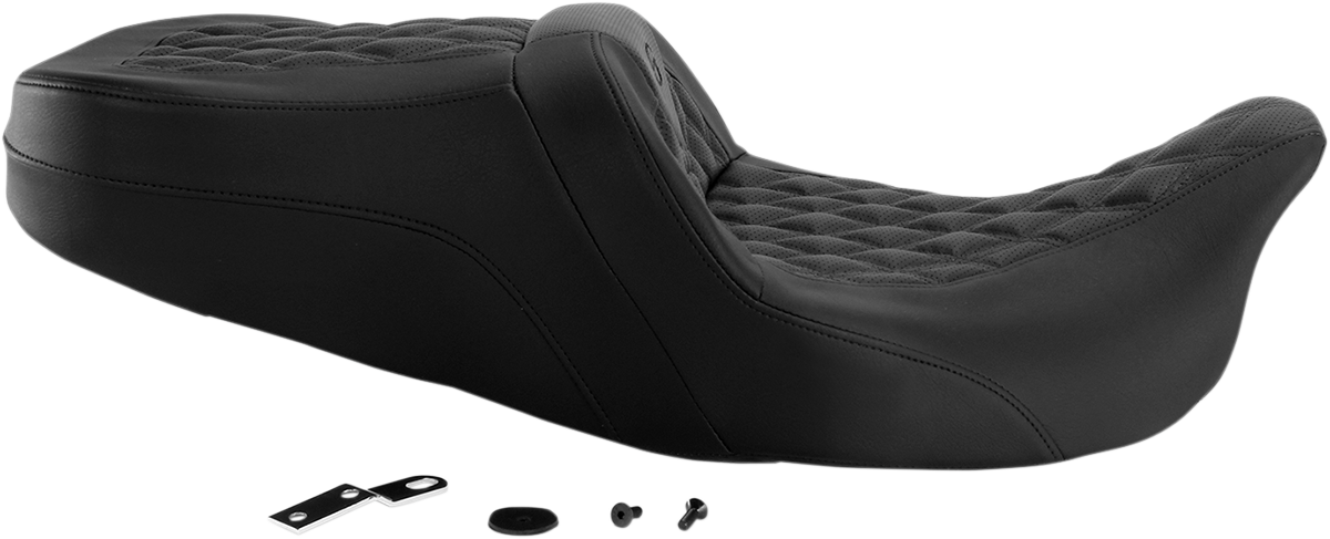 Saddlemen Roadsofa Lattice Stitch Gel Seat for 2008-2024 Harley Touring Models