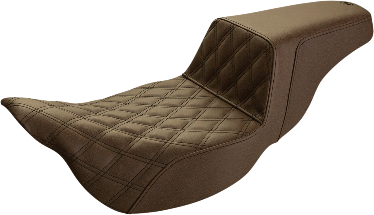 Saddlemen Brown Step-Up Extended Reach Seat for 2008-2024 Harley Touring FLHX