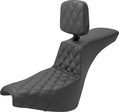 Saddlemen Step Up Lattice Gel Seat & Backrest for 2018-2026 Harley Softail FXBB