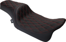 Drag Specialties Predator Red Diamond Seat fits 2008-2025 Harley Touring FLHX