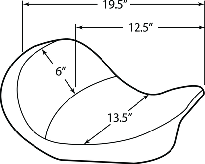 Drag Specialties Solo Seat fits 2006-17 Harley Dyna Models Low Rider Wide Glide