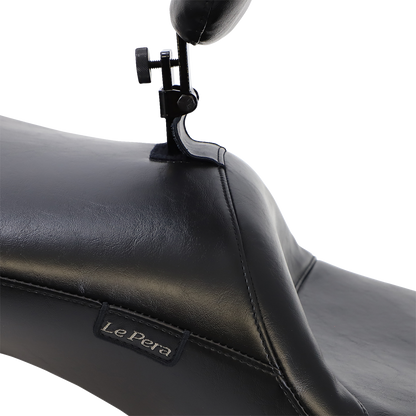 Le Pera Maverick Daddy Long Legs Smooth Seat & Backrest for 08-23 Harley Touring
