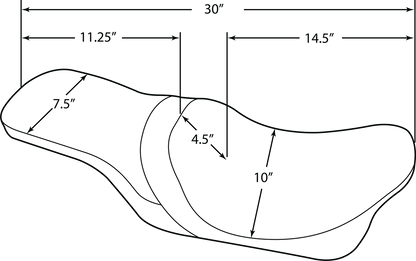 Drag Specialties Predator Leather Seat 1997-2007 Harley Road King Street Glide
