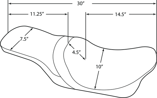 Drag Specialties Predator Leather Seat 1997-2007 Harley Road King Street Glide
