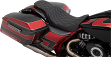 Drag Specialties Predator Silver Diamond Seat fits 2008-2025 Harley Touring FLHX