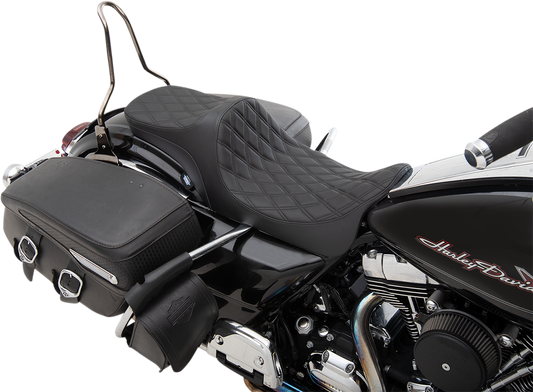 Drag Specialties Predator III Diamond Stitch Seat fits 2008-2024 Harley Touring