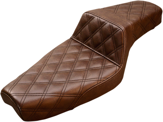 Saddlemen Brown Step Up Lattice Stitch Seat for 2004-2020 Harley Sportster XL