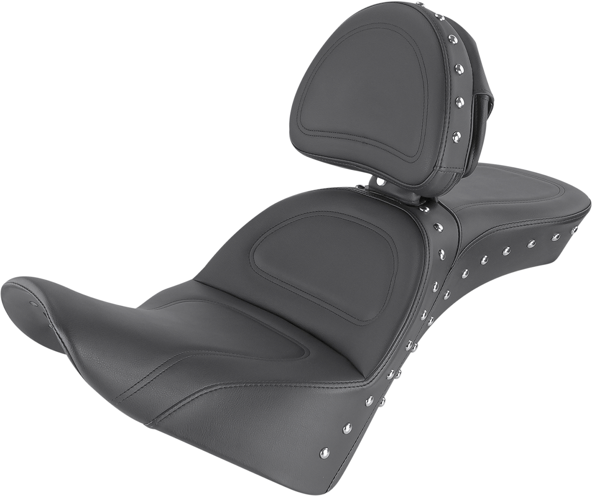 Saddlemen Explorer Studded Seat & Backrest for 2018-25 Harley Softail FLHC FLSL