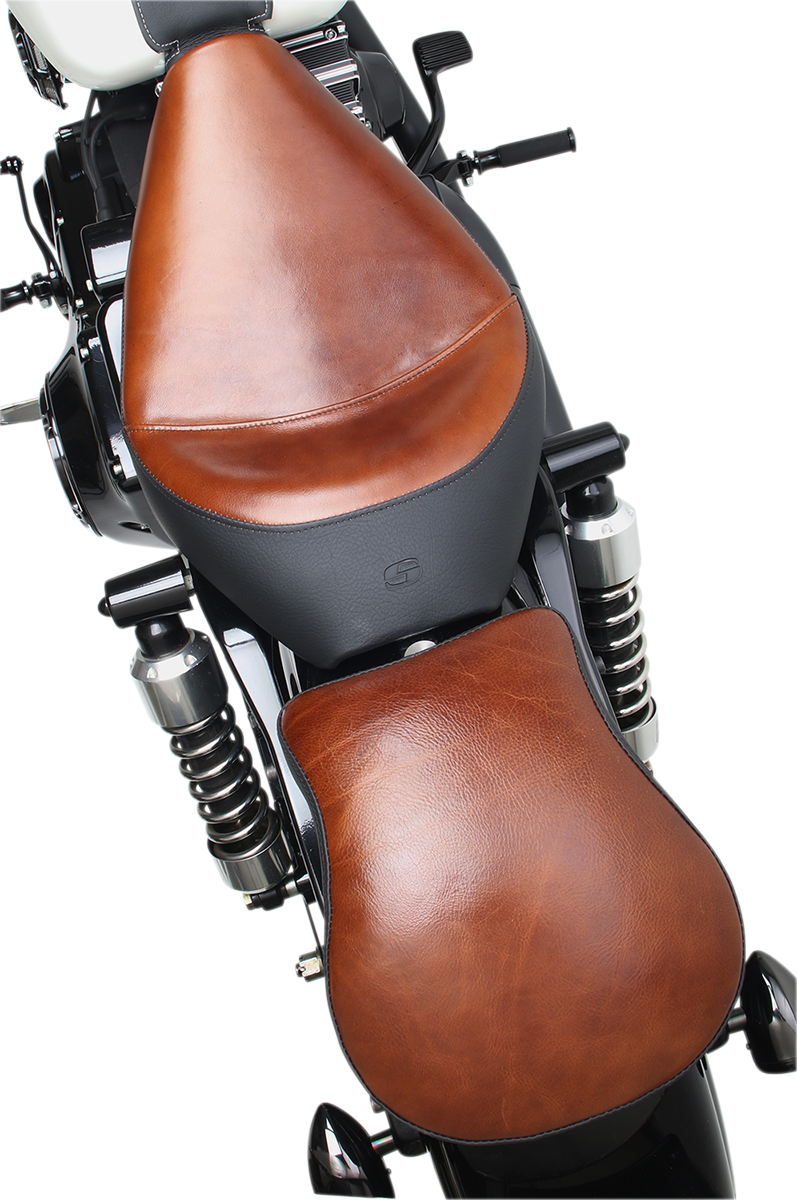 Saddlemen Lariat Brown 9" Detachable Rear Pillion Pad for Harley Davidson