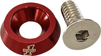 Pro One Red Universal Motorcycle 1/4"-20 Fender Seat Screw Bolt Harley Models