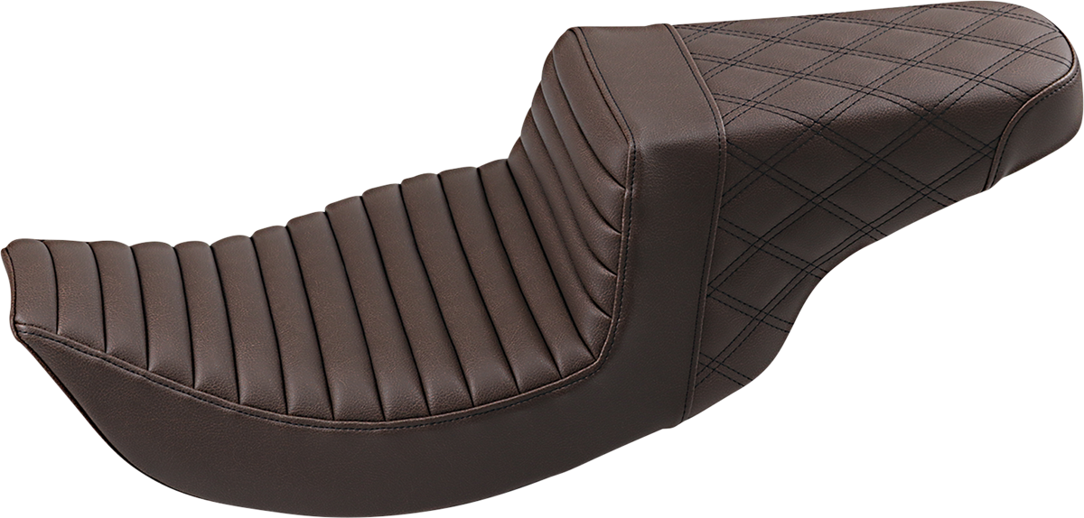 Saddlemen Brown Step Up Gel Seat for 1997-2007 Harley Road King Street Glide