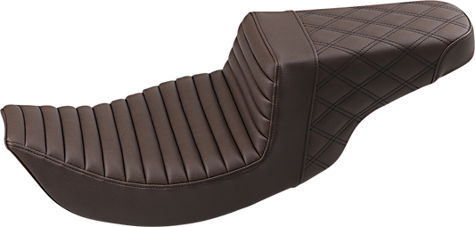 Saddlemen Brown Step Up Gel Seat for 1997-2007 Harley Road King Street Glide