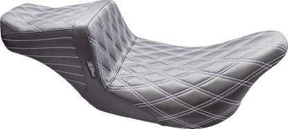 Le Pera Tailwhip Titanium Diamond Seat for 2008-2024 Harley Touring LK-587DD-TTM